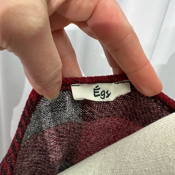 Eggs by èloges Causal Red Buffalo Check A-Line Dress - size Large - Picture 10 of 12